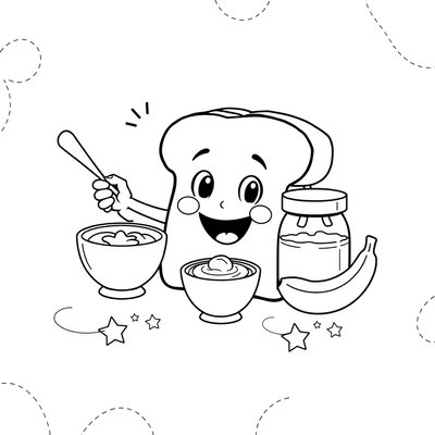 Kolorowanka: puzzle-kanapka i akcesoria