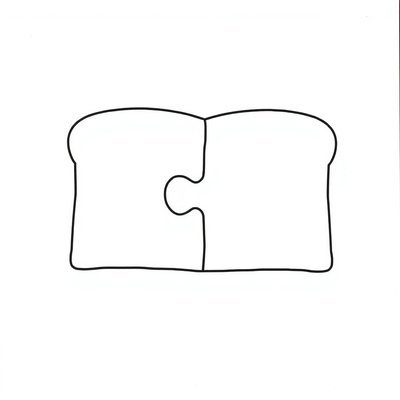 Szablony elementów puzzle z chleba