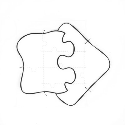 Szablony elementów puzzle z chleba