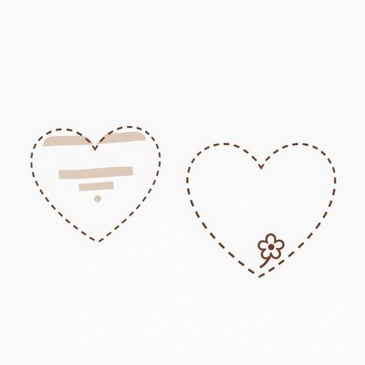 Szablon serduszka do wydruku (naklejki)