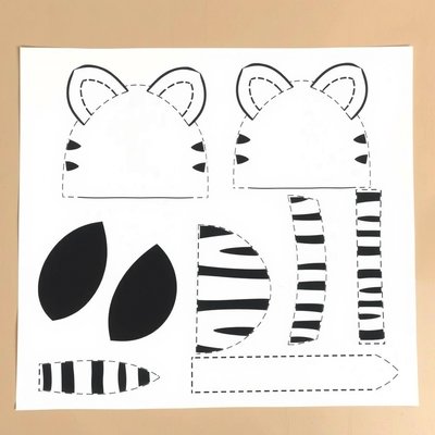 Szablon: uszka i paski