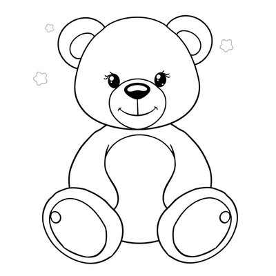 Kolorowanka: Pluszowy miś