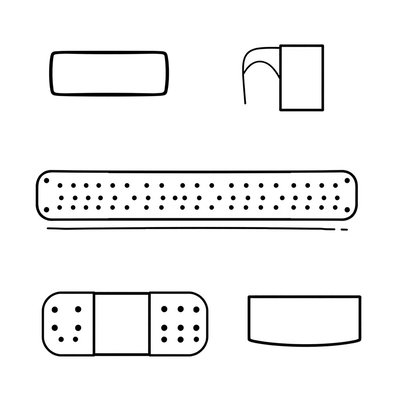 Szablony do wycięcia — Plasterki i opaski