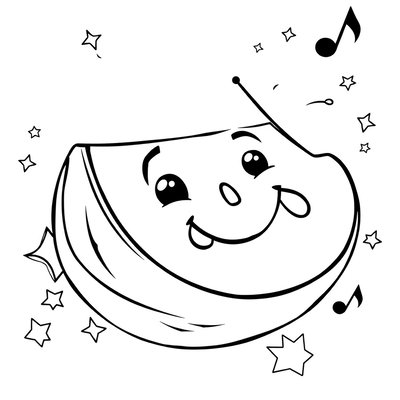 Kolorowanka: Arbuzowy plaster