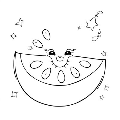 Kolorowanka: Arbuzowy plaster