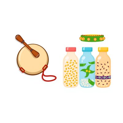 Instrumenty dźwiękowe — zestaw ilustracji