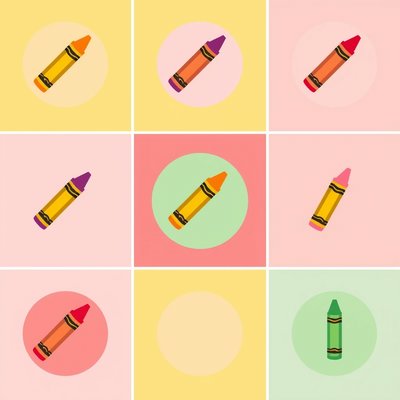 Karty wyboru ulubionej kredki