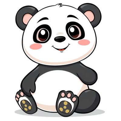 Maskotka pandy — ilustracja