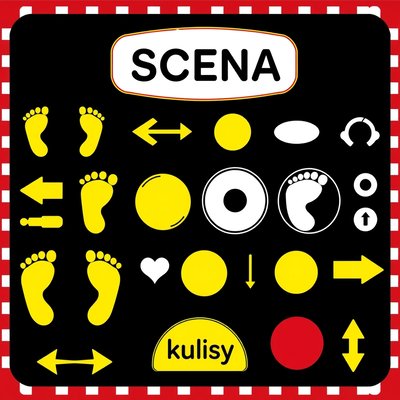 Taśma do wyznaczenia sceny — oznaczenia podłogowe