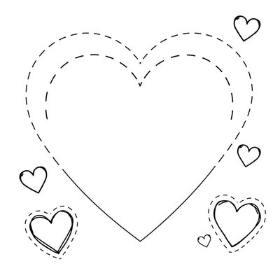 Szablon papierowego serduszka (do wycięcia)