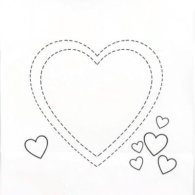 Szablon papierowego serduszka (do wycięcia)