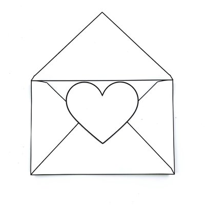Koperta z listem — szablon do złożenia