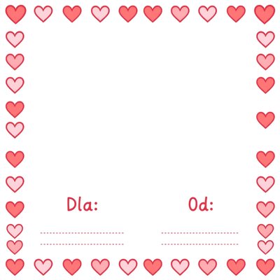 Małe walentynki do rozdania — kartki z miejscem na imię