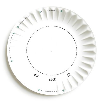 Szablon papierowego UFO (na talerzyk)