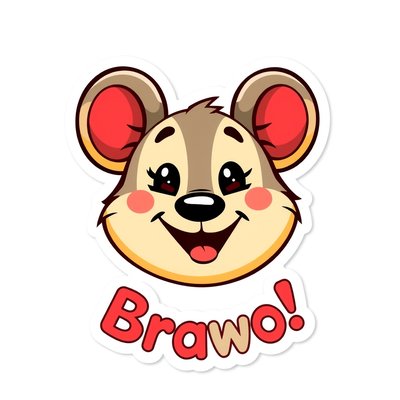 Naklejka pochwalna 'Mała Myszka' (projekt)