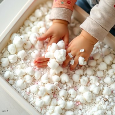 Tacka ze 'śniegiem' — sensoryczna zabawa