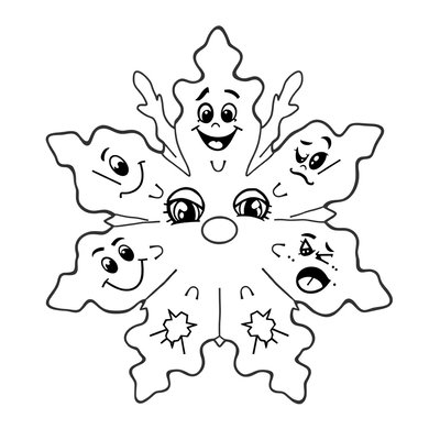 Kolorowanka: emocjonalne buźki na płatkach