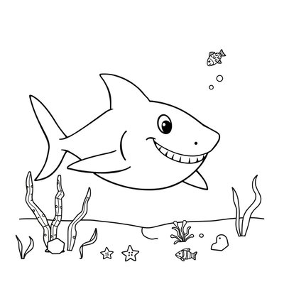 Kolorowanka: rekin