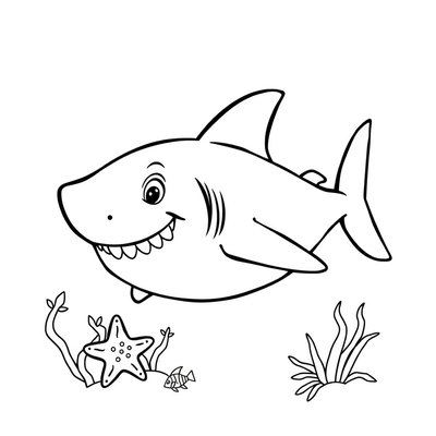 Kolorowanka: rekin