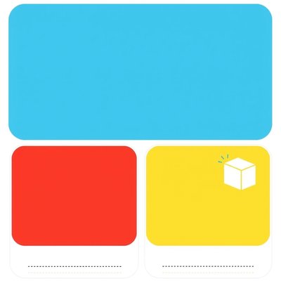 Karty kolorów — czerwony, niebieski, żółty