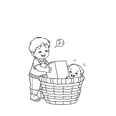 Szablon sprzątania — kolorowanka instrukcyjna