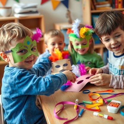 Stacja C — Dekorujemy maski karnawałowe