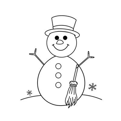 Strona do kolorowania: prosty bałwan