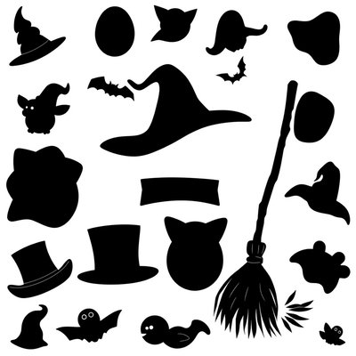 Szablon kapelusza i miotły (do wydruku)