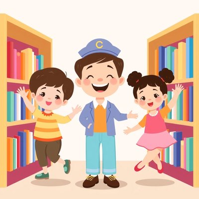 Plakat: Dzień Bibliotekarza — taneczna opowieść