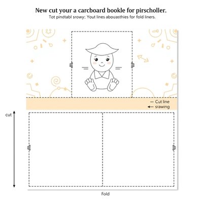 Szablon: Kartonowa książeczka do złożenia (prostokątna)