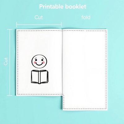 Szablon: Kartonowa książeczka do złożenia (prostokątna)