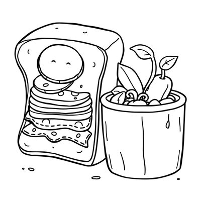 Kolorowanka: kanapka i kompost
