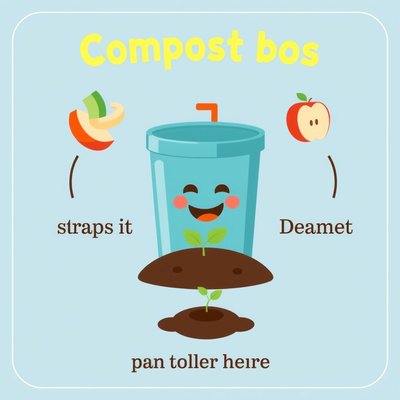 Plakat 'Kompost — nie marnujemy jedzenia'