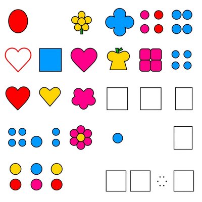 Paski 'Wzory na chusteczce' — karty z sekwencjami