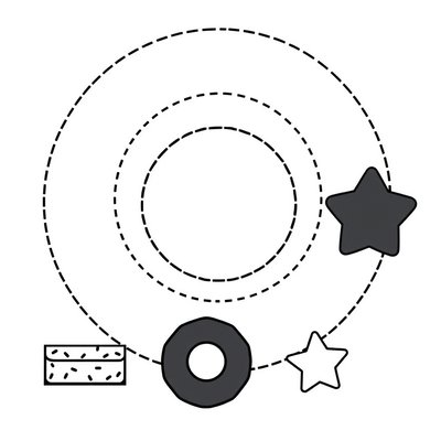 Szablon pączka do druku (baza i elementy)