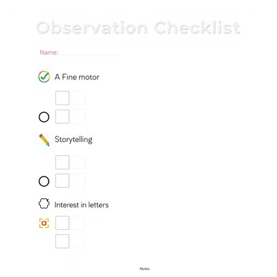 Karta obserwacji — motoryka i opowiadanie