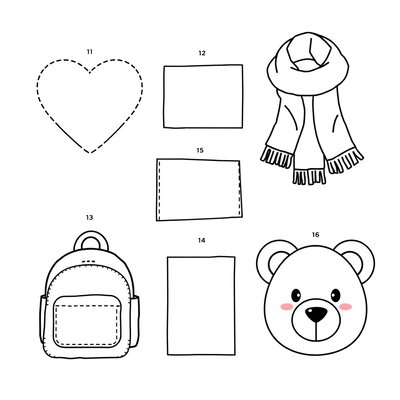 Szablony do wycięcia — zestaw pierwszej pomocy