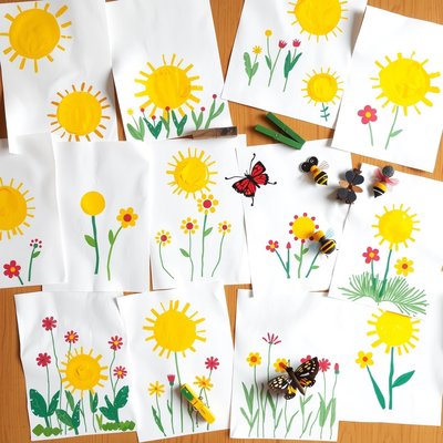 Kolaż gotowych prac — inspiracje dla dzieci i rodziców