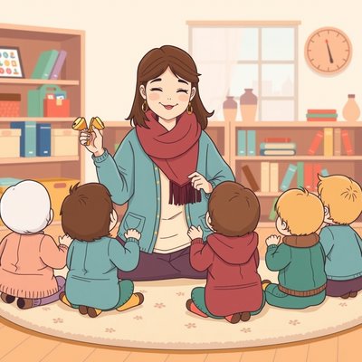 Opiekun prowadzący z dzwoneczkami