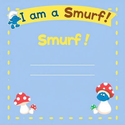 Dyplom / certyfikat — 'Jestem Smerfem!'