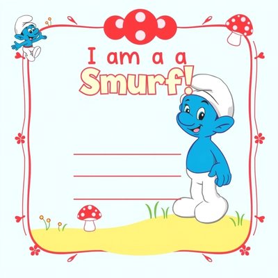 Dyplom / certyfikat — 'Jestem Smerfem!'