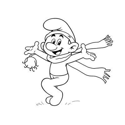 Kolorowanka — Smerf w ruchu