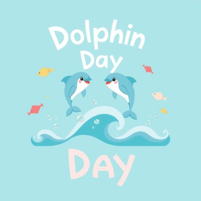 Plakat: Dzień Delfina — ozdoba sali