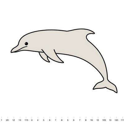 Szablon delfina do wycinania i pieczątkowania