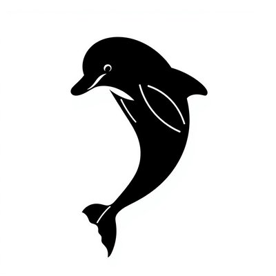 Szablon delfina do wycinania i pieczątkowania