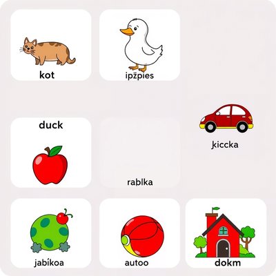 Flashcards — zwierzęta i przedmioty