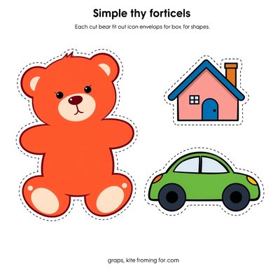 Karty do sortowania kopert (miś, domek, samochód)