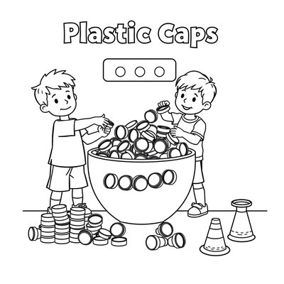 Strona do kolorowania: Nakrętki i zbieranie