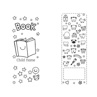 Zakładka-papierowa — szablon do ozdabiania