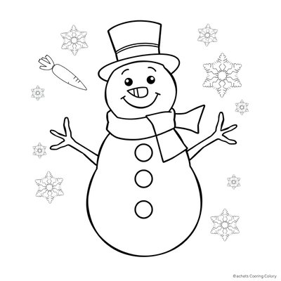 Kolorowanka — Prosty bałwan